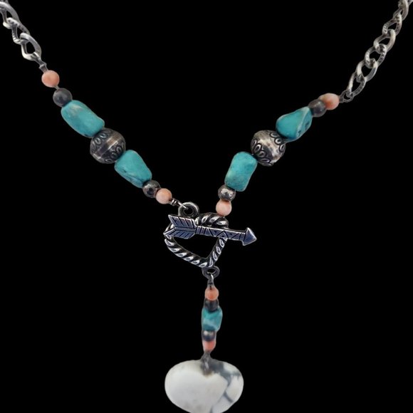 Carolyn Pollack Turquoise/Coral Necklace - Picture 8 of 15